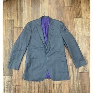 Holland & Sherry BESPOKE Gray Wool Sport Coat Suit Blazer 44R Wool
